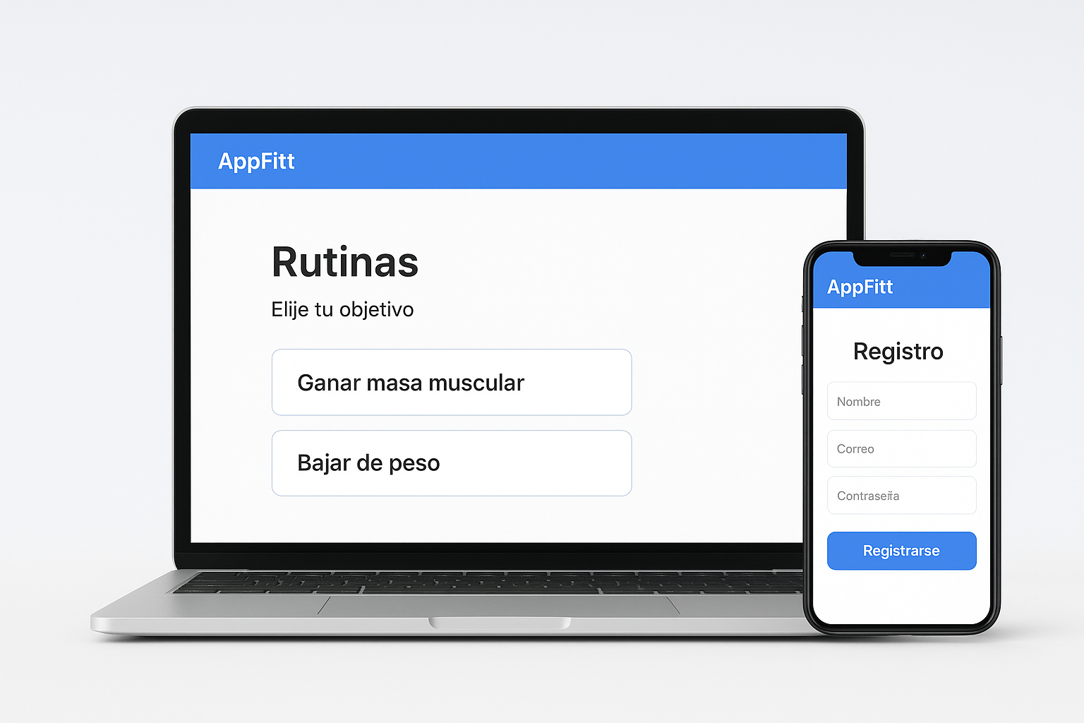 Captura del proyecto AppFitt, aplicación fitness en Java